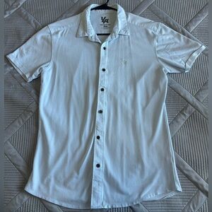 YoungLA Button Down Athletic Fit Golf Polo - Blue Men’s Size Large